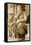 Moses, Detail from Tomb of Julius II-Michelangelo Buonarroti-Framed Stretched Canvas