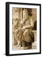 Moses, Detail from Tomb of Julius II-Michelangelo Buonarroti-Framed Giclee Print