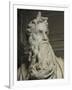 Moses (Detail of Face)-Michelangelo Buonarroti-Framed Giclee Print