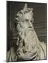 Moses (Detail of Face)-Michelangelo Buonarroti-Mounted Giclee Print