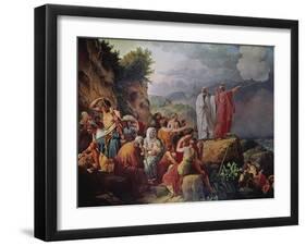 Moses Divides the Waters of the Red Sea-Christopher Eckersberg-Framed Giclee Print