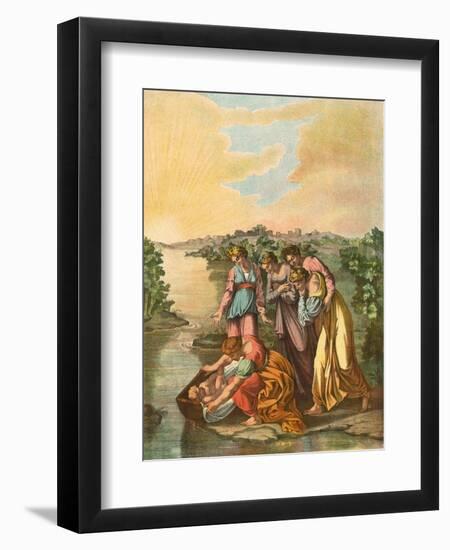 Moses Found in the Nile-Eugene Ronjat-Framed Art Print