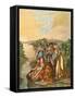 Moses Found in the Nile-Eugene Ronjat-Framed Stretched Canvas