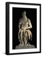 Moses, from the Tomb of Pope Julius II in San Pietro in Vincoli, Rome-Michelangelo Buonarroti-Framed Giclee Print