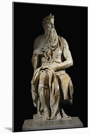 Moses, from the Tomb of Pope Julius II in San Pietro in Vincoli, Rome-Michelangelo Buonarroti-Mounted Giclee Print