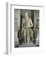 Moses (Full Frontal View)-Michelangelo Buonarroti-Framed Giclee Print