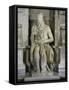 Moses (Full Frontal View)-Michelangelo Buonarroti-Framed Stretched Canvas