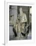 Moses (Full View, Right Side)-Michelangelo Buonarroti-Framed Giclee Print