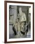 Moses (Full View, Right Side)-Michelangelo Buonarroti-Framed Giclee Print