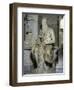 Moses (Full View, Right Side)-Michelangelo Buonarroti-Framed Giclee Print