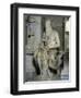 Moses (Full View, Right Side)-Michelangelo Buonarroti-Framed Giclee Print