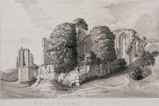 North West View of Kirkstall Abbey, 1777-Moses Griffiths-Framed Stretched Canvas