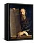 Moses Holding the Ten Commandments-Philippe De Champaigne-Framed Stretched Canvas