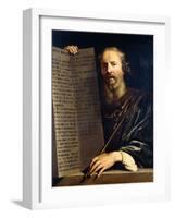 Moses Holding the Ten Commandments-Philippe De Champaigne-Framed Giclee Print