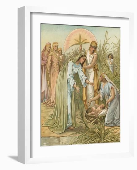 Moses in the Bullrushes-John Lawson-Framed Giclee Print