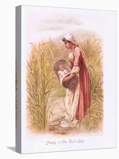 Moses in the Bullrushes-Henry Ryland-Stretched Canvas