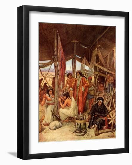 Moses inspecting the Tabernacle - Bible-William Brassey Hole-Framed Giclee Print