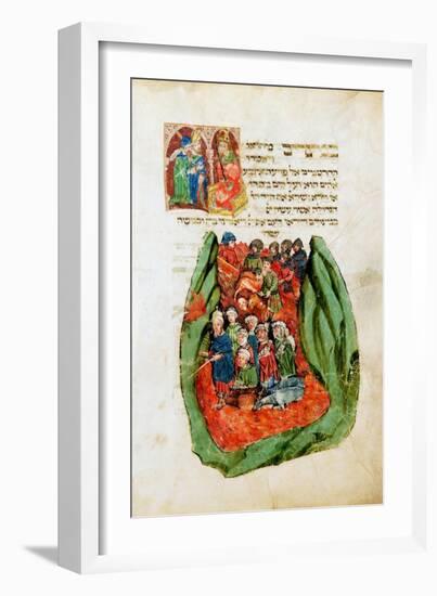 Moses Leading the Children of Israel Through the Red Sea, 15th Century-null-Framed Giclee Print