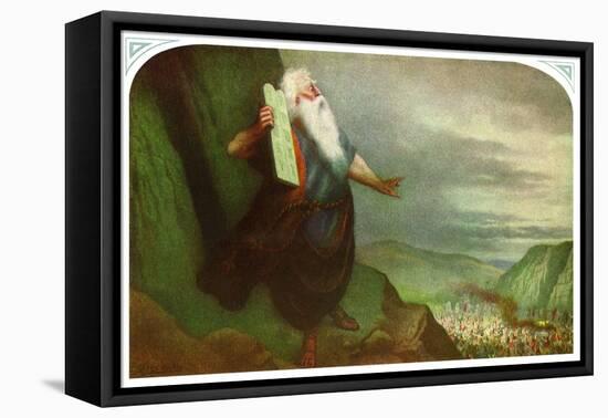 Moses on Mount Sinai-null-Framed Stretched Canvas