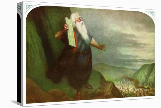 Moses on Mount Sinai-null-Stretched Canvas