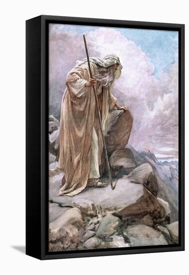 Moses on Pisgah-Harold Copping-Framed Stretched Canvas