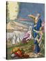 Moses Parting the Red Sea, from a Bible Printed by Edward Gover, 1870s-Siegfried Detler Bendixen-Stretched Canvas