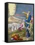 Moses Parting the Red Sea, from a Bible Printed by Edward Gover, 1870s-Siegfried Detler Bendixen-Framed Stretched Canvas