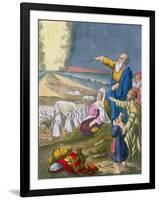 Moses Parting the Red Sea, from a Bible Printed by Edward Gover, 1870s-Siegfried Detler Bendixen-Framed Giclee Print