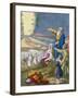 Moses Parting the Red Sea, from a Bible Printed by Edward Gover, 1870s-Siegfried Detler Bendixen-Framed Giclee Print