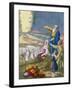 Moses Parting the Red Sea, from a Bible Printed by Edward Gover, 1870s-Siegfried Detler Bendixen-Framed Giclee Print