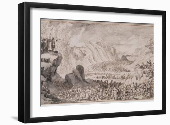 Moses Parting the Red Sea-Caspar Luyken-Framed Giclee Print