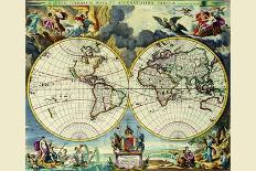 Stereographic Map of the World-Moses Pitt-Art Print