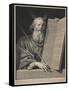 Moses Presenting the Ten Commandments, 1699-Robert Nanteuil-Framed Stretched Canvas