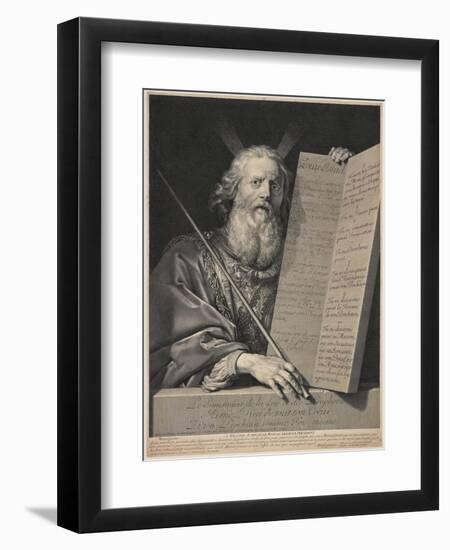 Moses Presenting the Ten Commandments, 1699-Robert Nanteuil-Framed Premium Giclee Print