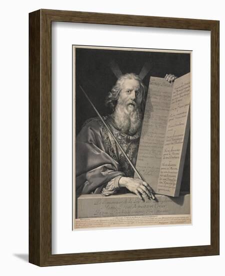 Moses Presenting the Ten Commandments, 1699-Robert Nanteuil-Framed Giclee Print