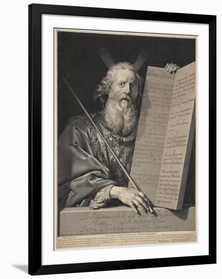 Moses Presenting the Ten Commandments, 1699-Robert Nanteuil-Framed Giclee Print