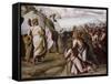 Moses Presenting the Ten Commandments-Raphael-Framed Stretched Canvas