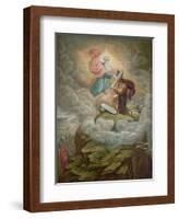 Moses Receives the Tablets of the Law from God on Mount Sinai-null-Framed Giclee Print