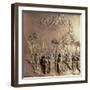 Moses Receiving the Tablets of the Law, One of Ten Relief Panels-Lorenzo Ghiberti-Framed Giclee Print