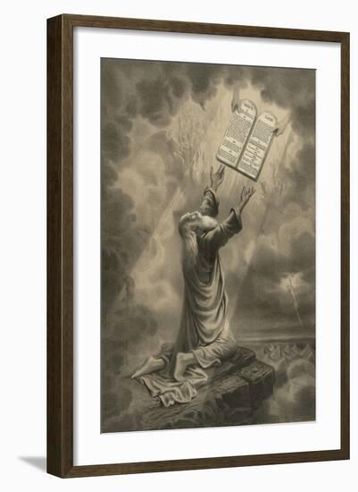 Moses Receiving the Ten Commandments-Science Source-Framed Giclee Print