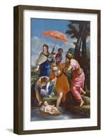 Moses Rescued from the Water, C.1655-57-Giovanni Francesco Romanelli-Framed Giclee Print