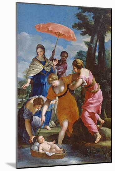 Moses Rescued from the Water, C.1655-57-Giovanni Francesco Romanelli-Mounted Giclee Print