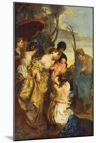 Moses Saved from Drowning, C. 1625-31 (Oil on Canvas)-Johann Liss Or Lis Or Von Lys-Mounted Giclee Print