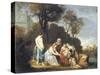 Moses Saved from River-Peter Lely-Stretched Canvas