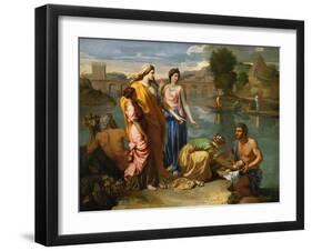 Moses Saved from the Floods of the Nile by the Pharaoh's Daughter-Nicolas Poussin-Framed Giclee Print