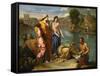 Moses Saved from the Floods of the Nile by the Pharaoh's Daughter-Nicolas Poussin-Framed Stretched Canvas