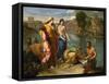 Moses Saved from the Floods of the Nile by the Pharaoh's Daughter-Nicolas Poussin-Framed Stretched Canvas