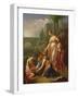 Moses Saved from the Water, 1722 (Oil on Panel)-Adriaan van der Werff-Framed Giclee Print