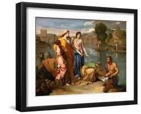 Moses Saved from the Water-Nicolas Poussin-Framed Giclee Print