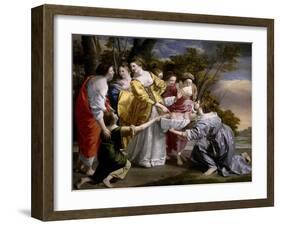 Moses Saved From the Waters', 1633, Italian School-Orazio Gentileschi-Framed Giclee Print